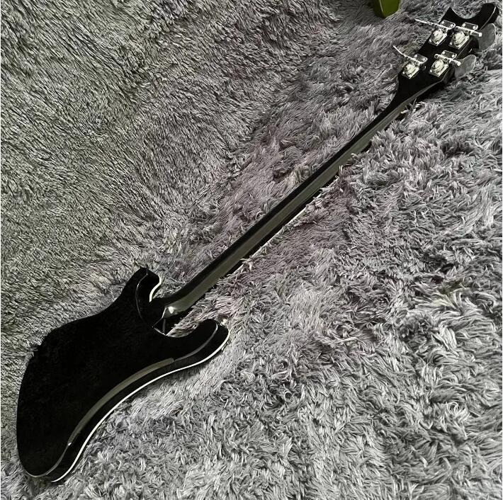 Chitarra elettrica basso Ricken 4003, tastiera in palissandro, colore nero, chitarra di alta qualità, spedizione gratuita