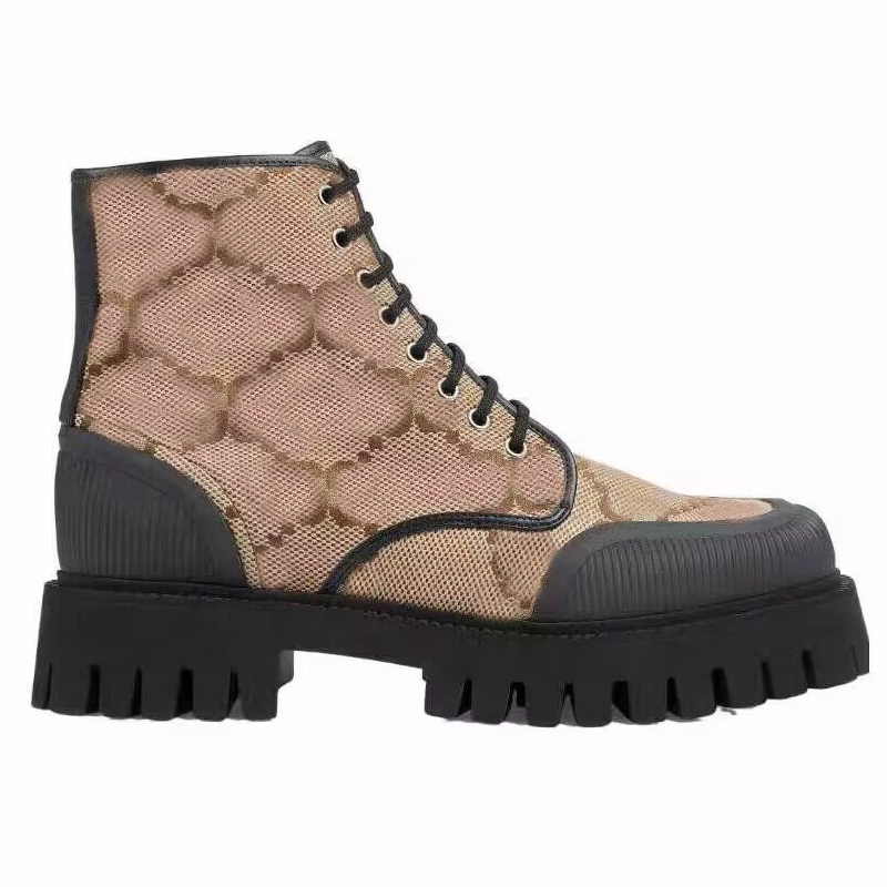 Men Boots Designer Shoe Spring Autumn Womens Boot Top Top Top Leather Leather Swice Bottom Platform Woman Lite Lace Up Short Size 35-41-42-44-45 with box