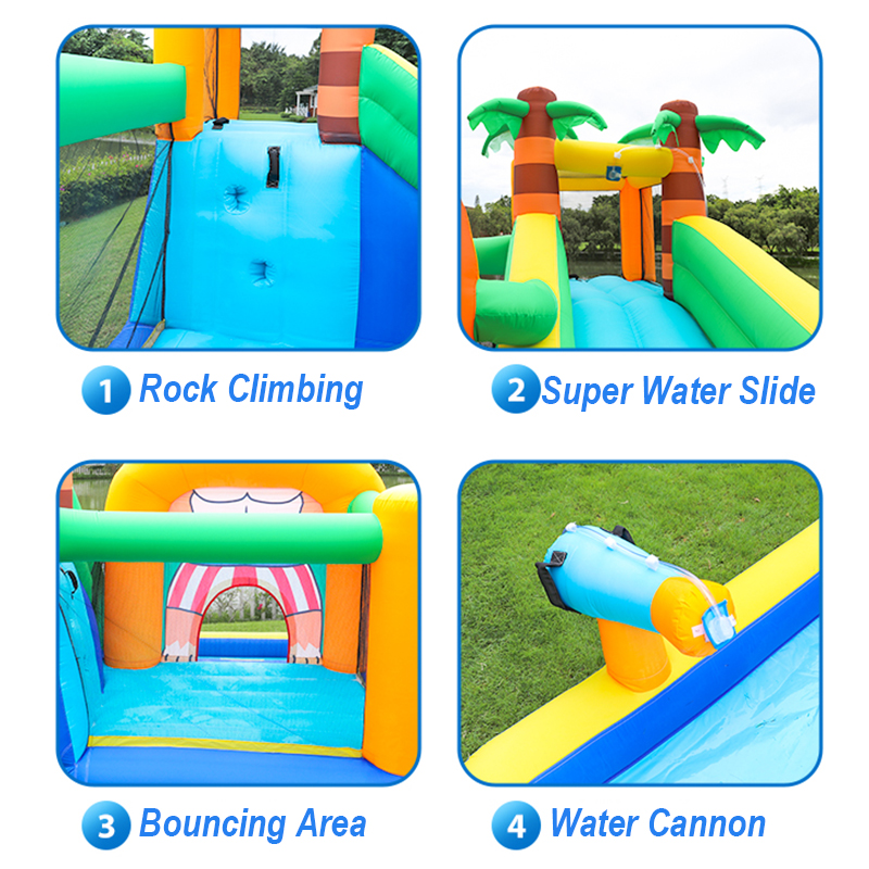 Bounce House Water Slide Satılık Çocuklar Şişme Kalesi Partiler için Küçük Açık Oyun Fun Park Sıçrama Pool Blower King Kong Teması Tesis Günü Hediye Oyuncakları