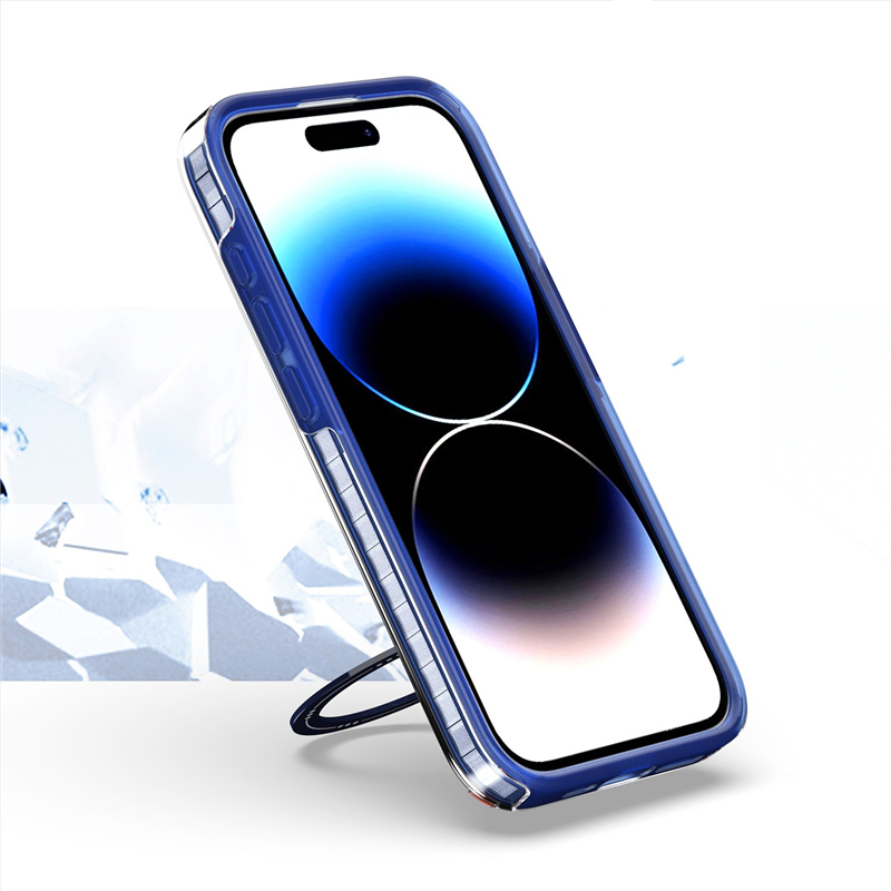 Suporte magnético de luxo transparente Vogue Phone Case para iPhone 15 Plus 14 Pro Max Durável Slim Full Protective Soft Bumper Clear Kickstand Back Cover à prova de choque