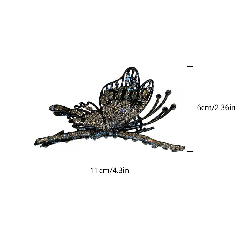 Fashion Butterfly Hair Clip Geometric Hair Claw Grab for Women Headwar Large Metal Crab Clip vrouwelijke haaraccessoires