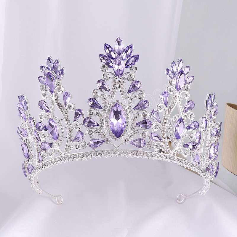Big Ab Crystal Tiara Crown Wedding Party Hårklänning smycken Vintage Queen Bridal Bride Crown Hair Accessories