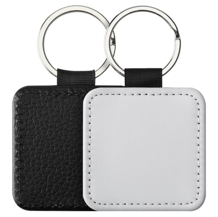 DHLBag Parts sublimation Single And Double Sides Blank PU Keychain Accessories Tassel Key Ring