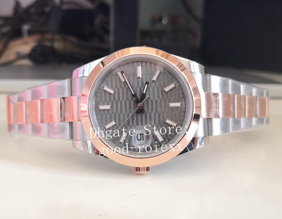 41mm Everose Watches Men Rose Gold Watch Men's BP Automatic 2813 Smooth Bezel Wimbledon Mechanical BPF Champagne Pit Mönster 266T