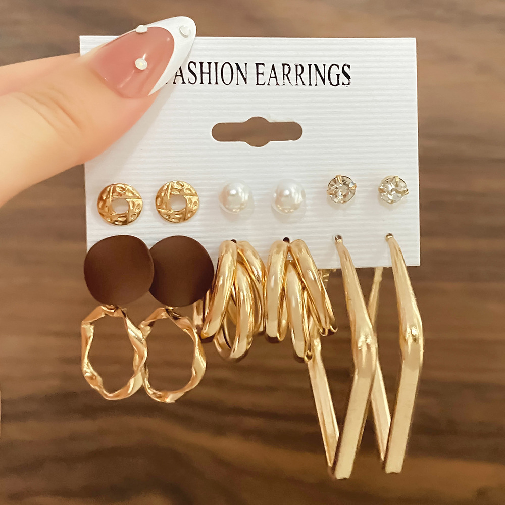 Women metallic Earrings Set Geometric butterfly earrings fashion jewelry