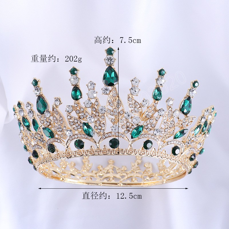 Corona di tiara con strass di cristallo bianco le donne Tiara principessa Matrimonio Compleanno Festa Accessori capelli Accessori gioielli Copricapo