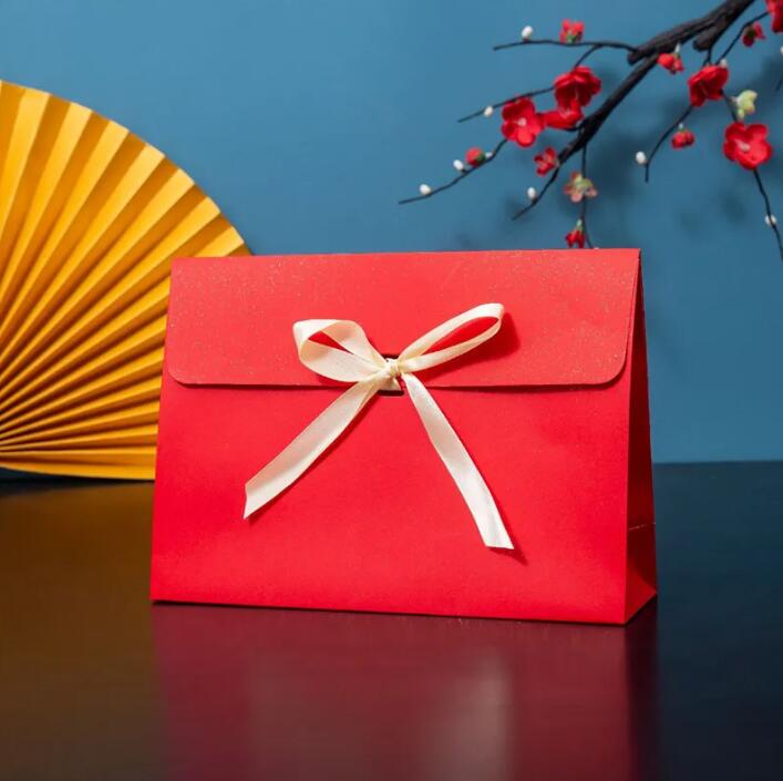 Present Wrap Envelope Present Box Folding Silk Presentlådor Cashmere Shawl Scarf Packaging Handväska Bag Boxes