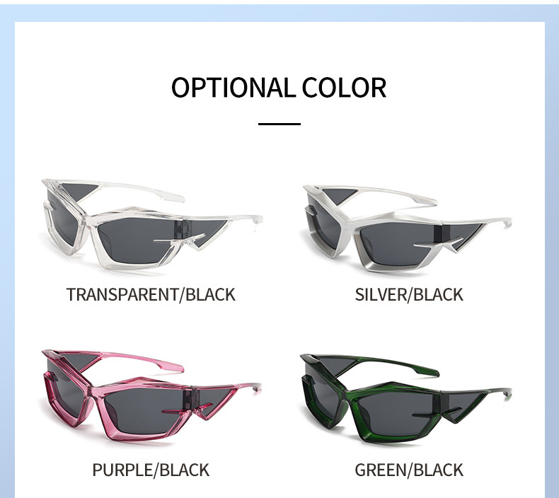 polarisierte futuristische Technologie-Sonnenbrille Y2K-Street-Laufsteg grenzüberschreitend gegengeschlechtliche Outdoor-Brille Sport Wrap Around Shield Space Designer-Schutz