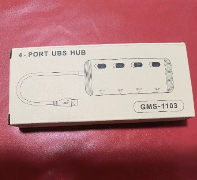 4 Port USB 3.0 Hub Splitter för PS4/PS4 Slim High Speed ​​Adapter för Xbox med Box -paketet