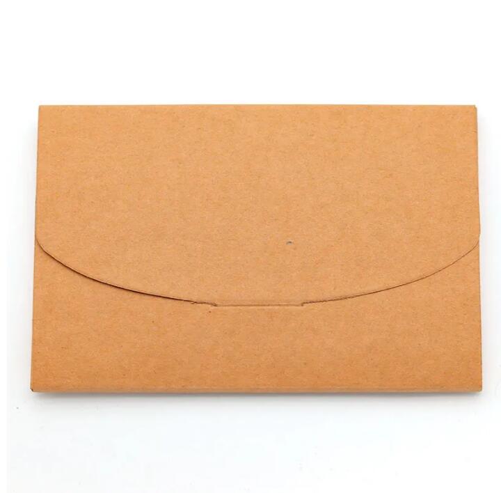 Envolva de presente Vintage Kraft Paper Envelope Caixa de embalagem em branco 16 x10.5cm