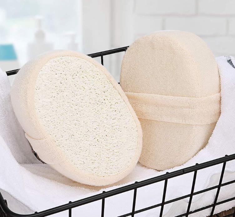 Exfolierande loofah svampkuddar naturliga luffa badboll gnugga duschtvätt kroppskrubber frisk massage borste sn4116