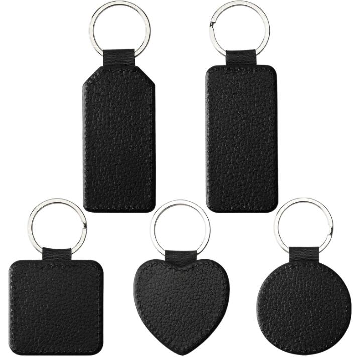 DHLBag Parts sublimation Single And Double Sides Blank PU Keychain Accessories Tassel Key Ring