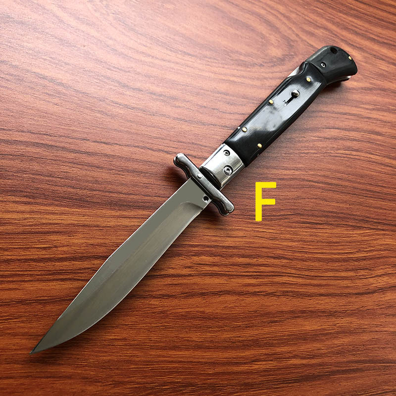 US Italian Style 11 Inch Stiletto Mafia Automatic Pocket Knife 440C Single Action Outdoor Camping Self Defense Hunting Auto Survival Knives UT85 UT88 9inch 13inch