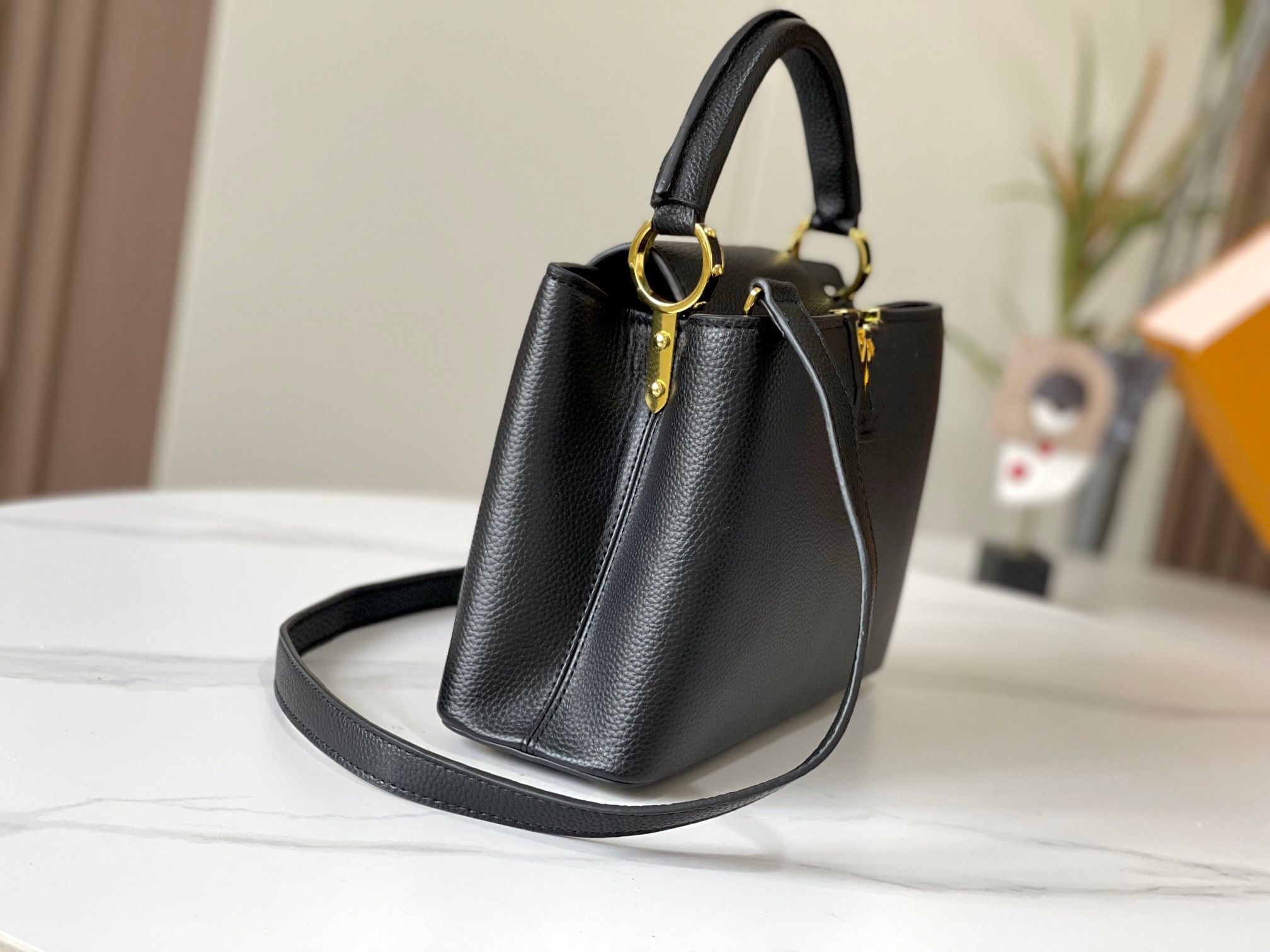 10A Luxurys Designer Borse Capucine Womens Borsa BB Guida in pelle Guida Borsa borse borse borse borse Borse Borse Borse Black Black