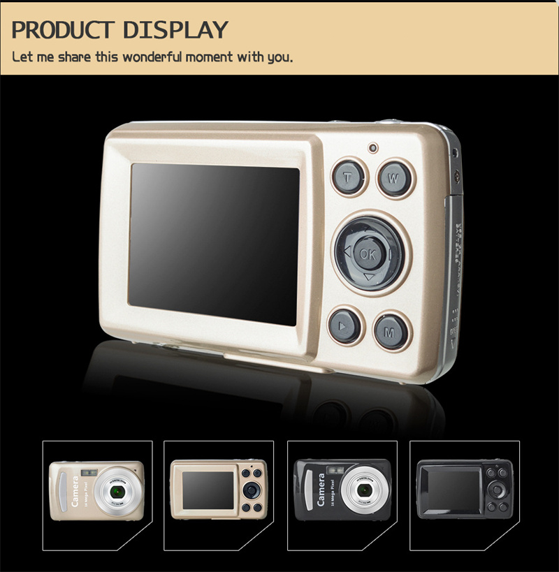 Kids Digital Cameras 16 Million Pixels 2.7-inch Portable Camera 720P Rechargeable LCD Screen Mini Recorder Video Pography