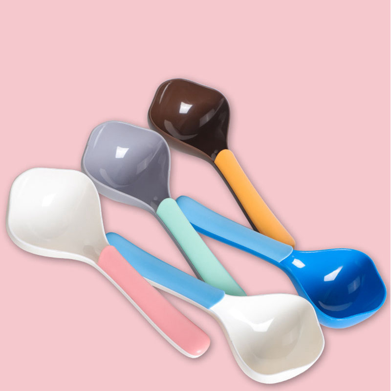 Hållbar ABS Pet Food Scoops Scooper Dog Cat Scoops Home Pets Supplies Dogs Food Shovel Spoon Bekvämt grepphandtag BPA GRATIS JY1228