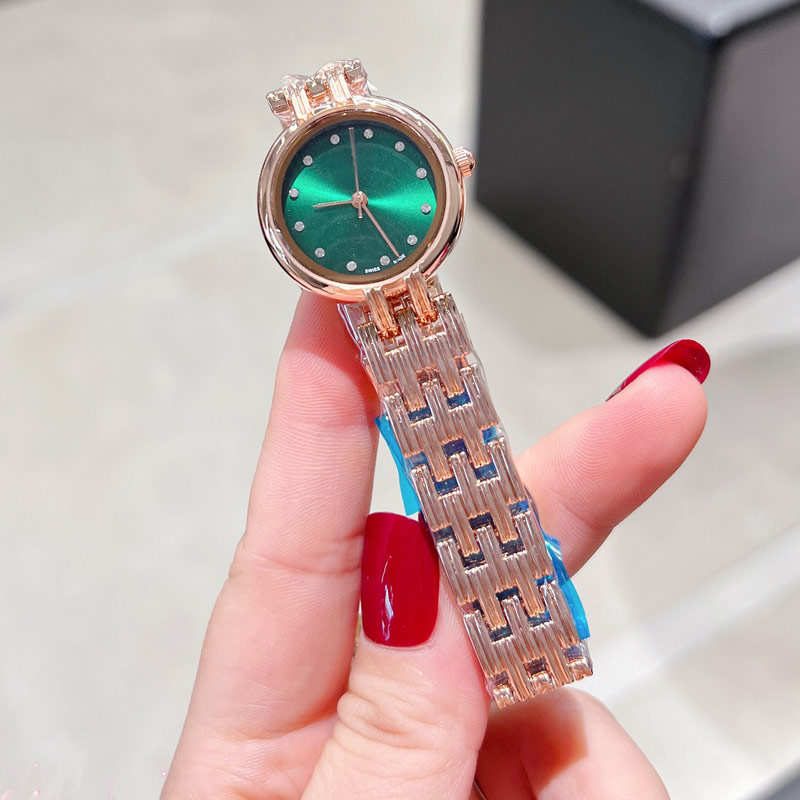 Sukienka damska zegarek diamentowe luksusowe damskie zegarki różowe złoto srebrne złoto 3 kolory marka projektant mody zegarki na rękę ze stali nierdzewnej dla kobiet prezent gwiazdkowy