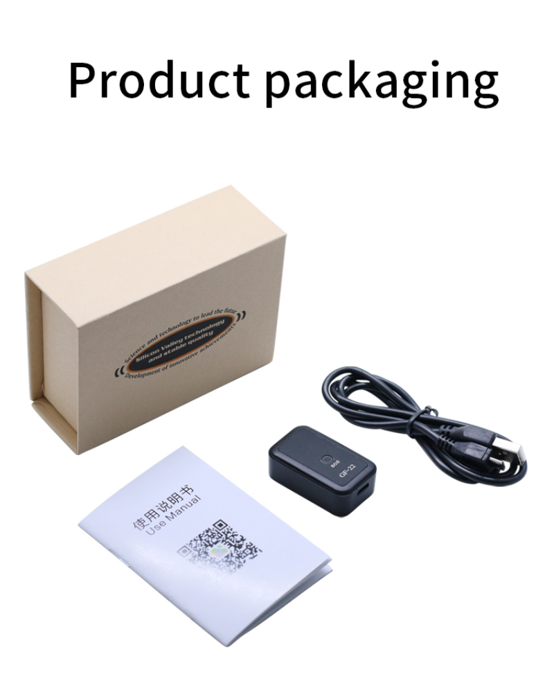 GF22 Alarme anti-perte Traceur GPS de voiture Mini localisateur intelligent Dispositif de suivi en temps réel magnétique puissant Enregistrement vocal Appareil pour animaux de compagnie Positionnement par satellite