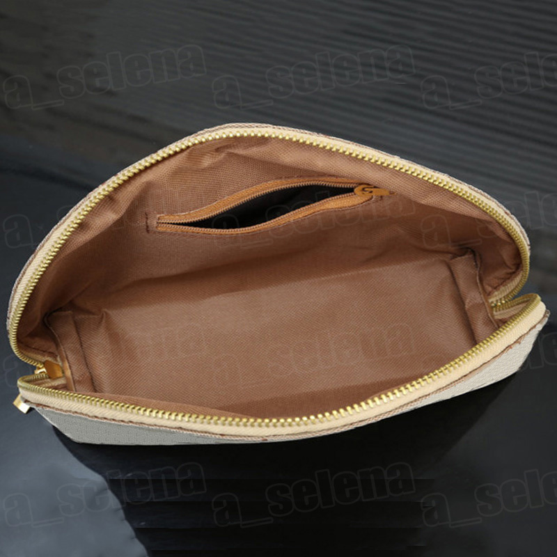 Designer Women cosmetic bags makeup bag travel pouch make up ladies cluch purses organizador toiletry bag brown 