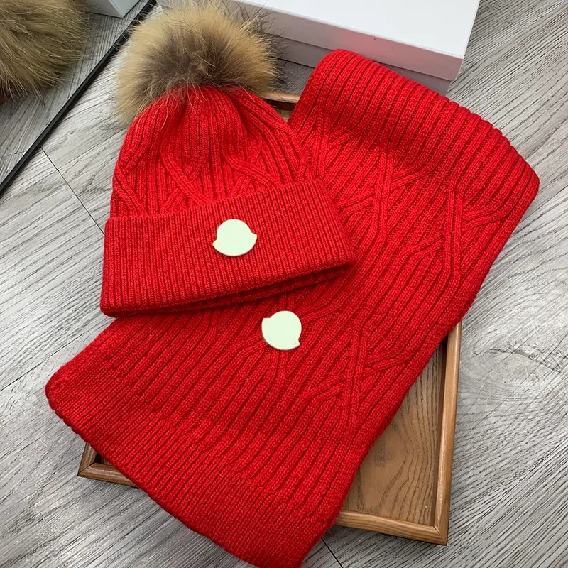 Wool Winter Hat Designer Beanie Womens Scarf Fluffy Beanie Hat and Scarf Set Luxury Hats Men Designer Hat Tryckt halsdukar handskar vinter halsduk