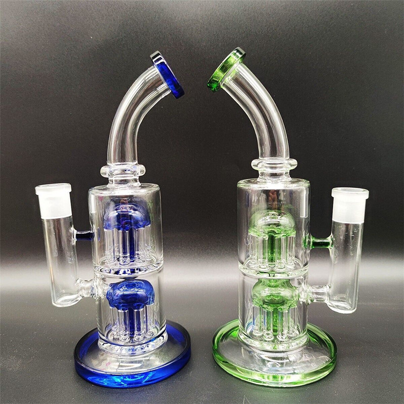 Bägare bas dab riggar hårda bong vattenpipa bubblar glas vatten bongs rök olje brännare rör med 14 mm fog