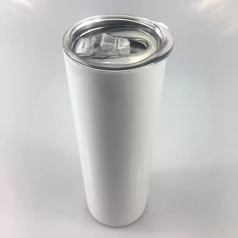 Nwe 20OZ Vaisselle Sublimation Gobelets Maigres en Acier Inoxydable DIY Grandes Tasses Maigres Gobelets de Voiture Isolés sous Vide 600ml Café Bière Tasse Bouteille d'eau A07