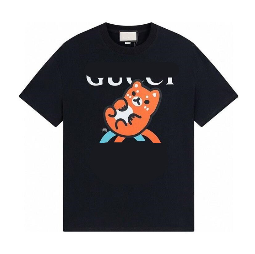 T-shirt da uomo in cotone unisex di design Stampa di lettere di marca di lusso Girocollo T-shirt da uomo e da donna manica corta allentata Coppie Cartoon Graffiti Tees Top Abbigliamento