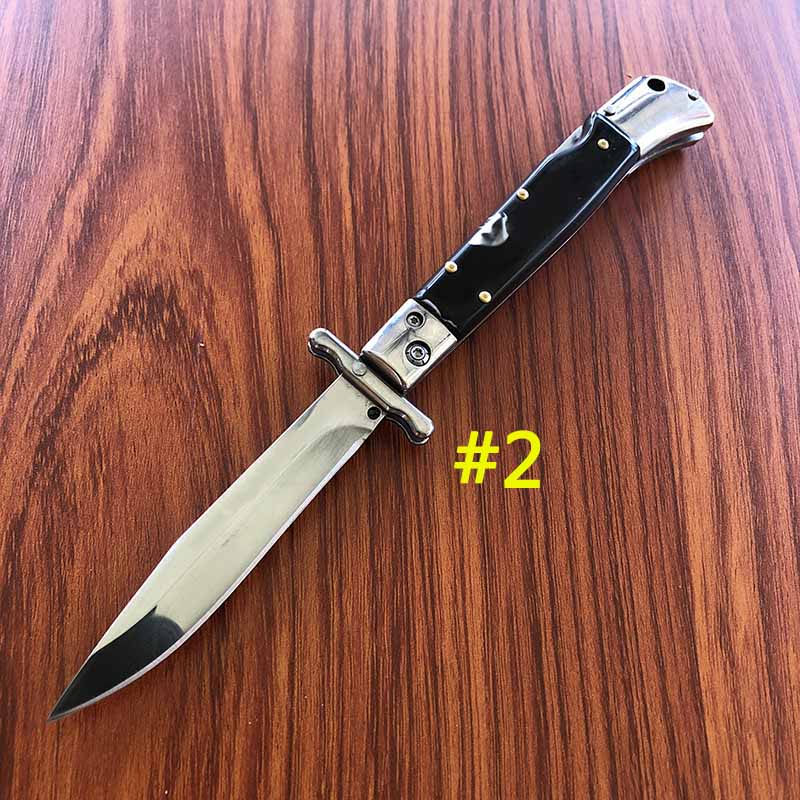 Recommended US Shipping Italian Style 9 Inch Automatic Folding Knife Single Action Outdoor Hunting Self Defense Auto Pocket Knives 11Inch 13Inch UT85 UT88 9000 5370