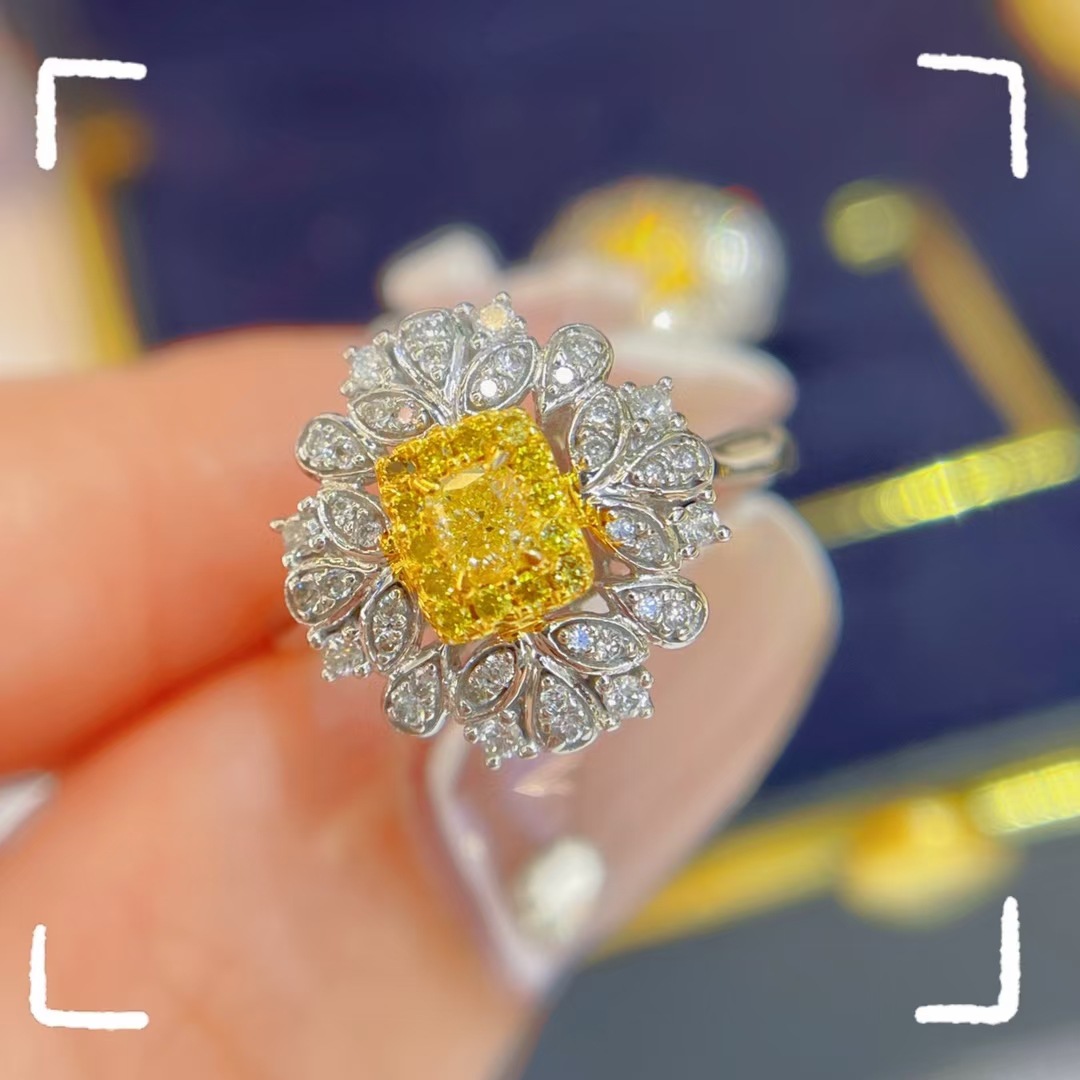Topaz Diamond Ring 925 Srebrny zaręczyny Pierścienie weselne dla kobiet Bridal Birthday Party Biżuter