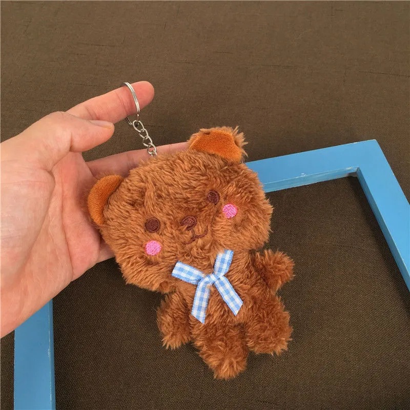 Neue Kaninchen Plüschtier Schlüsselanhänger Kleine Bär Puppe Kreative Frosch Spielzeug Gelbe Ente Tasche Hängeschmuck