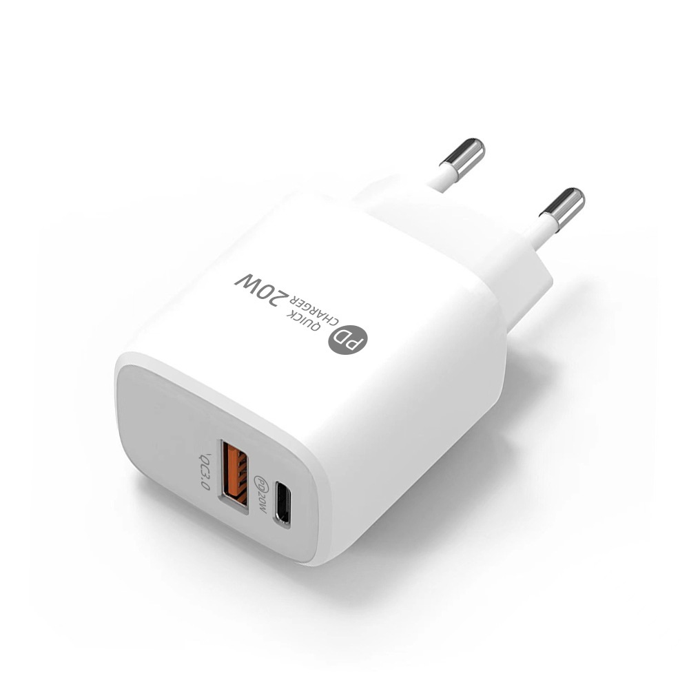 Быстрая быстрая зарядка 20W USB C PD Тип C Wall Charger Eu US UK Power Adapters для iPhone 13 14 15 11 12 Samsung Xiaomi Android Phone