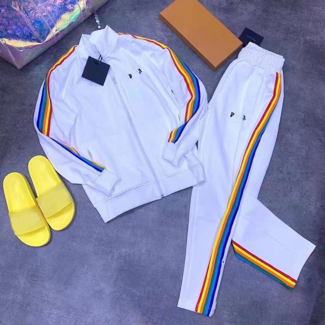 2024 Vêtements de sport pour hommes Vêtements de sport pour femmes Designer Rainbow Angel Veste à manches longues en coton pour femmes Pantalon Veste de survêtement Ensemble Costume décontracté pour hommes et femmes