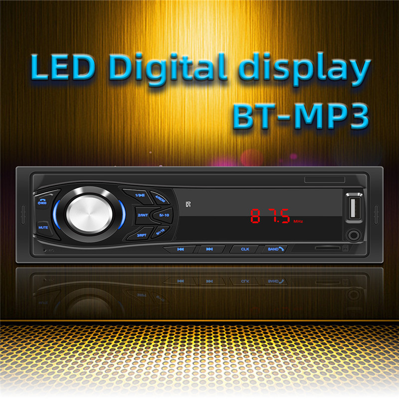 12V CAR RIDIOS bezprzewodowy Bluetooth 1 DIN Handsfree Mp3 FM Music Player Aux/TF/USB Adapter stereo audio odbiornik samochodowy