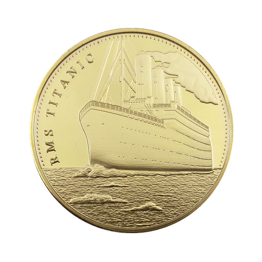 Konst och hantverk Titanic Commemorative Coin Gold Titanic Sunken Commemorative Coin