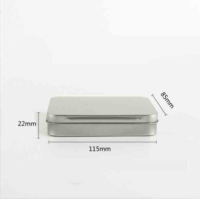 Popular Tin Box Empty Silver/gold Metal Storage Case Organizer Stash 11.5*8.5*2.2cm For Money Coin Candy Keys U disk headphones gift box