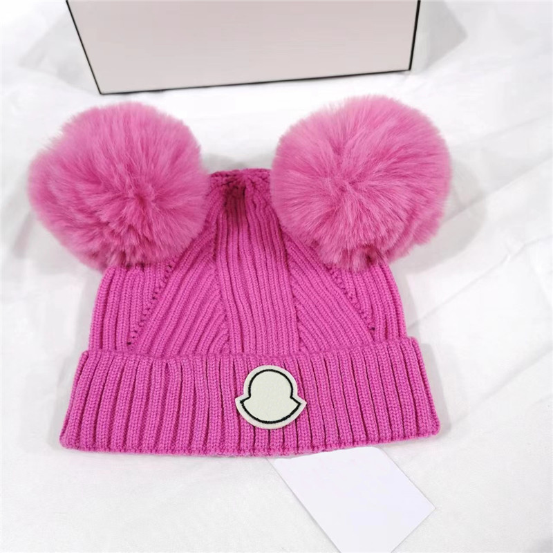 Baby Kids Designer Beanies Autumn Winter Children Warm Sticks Balls Top Decoration For Newborn Baby Beanies Woolen Unisex Hats 2-9T