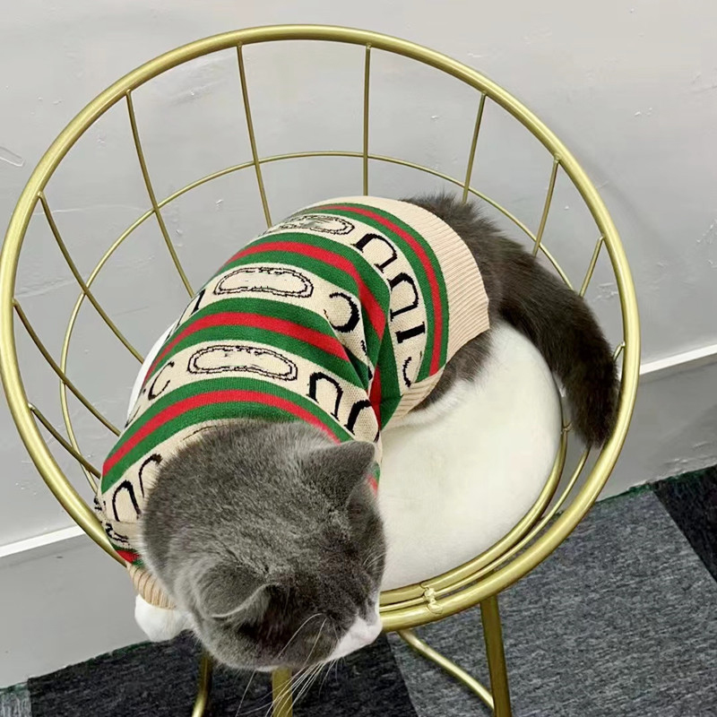 Designer roupas para cães novo suéter para animais de estimação inverno quente malha tempo frio animais de estimação casacos pulôver roupas para animais de estimação