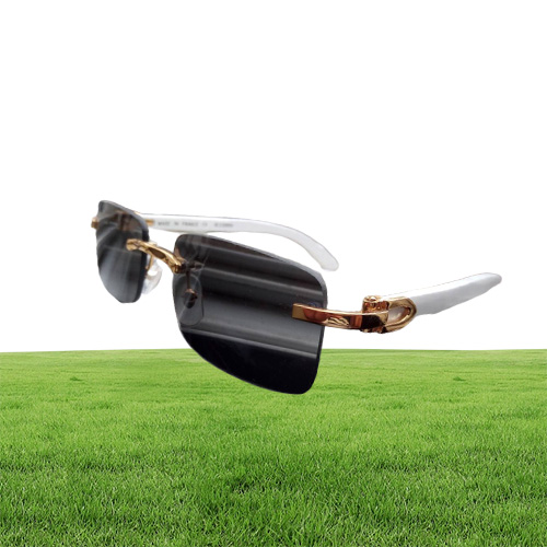 Nowe okulary przeciwsłoneczne Buffalo Horn Modne okulary przeciwsłoneczne dla mężczyzn kobiety bez krawędzi prostokąt bambusowy drewniane okulary okulary z pudełkami obudowy gafas4915260