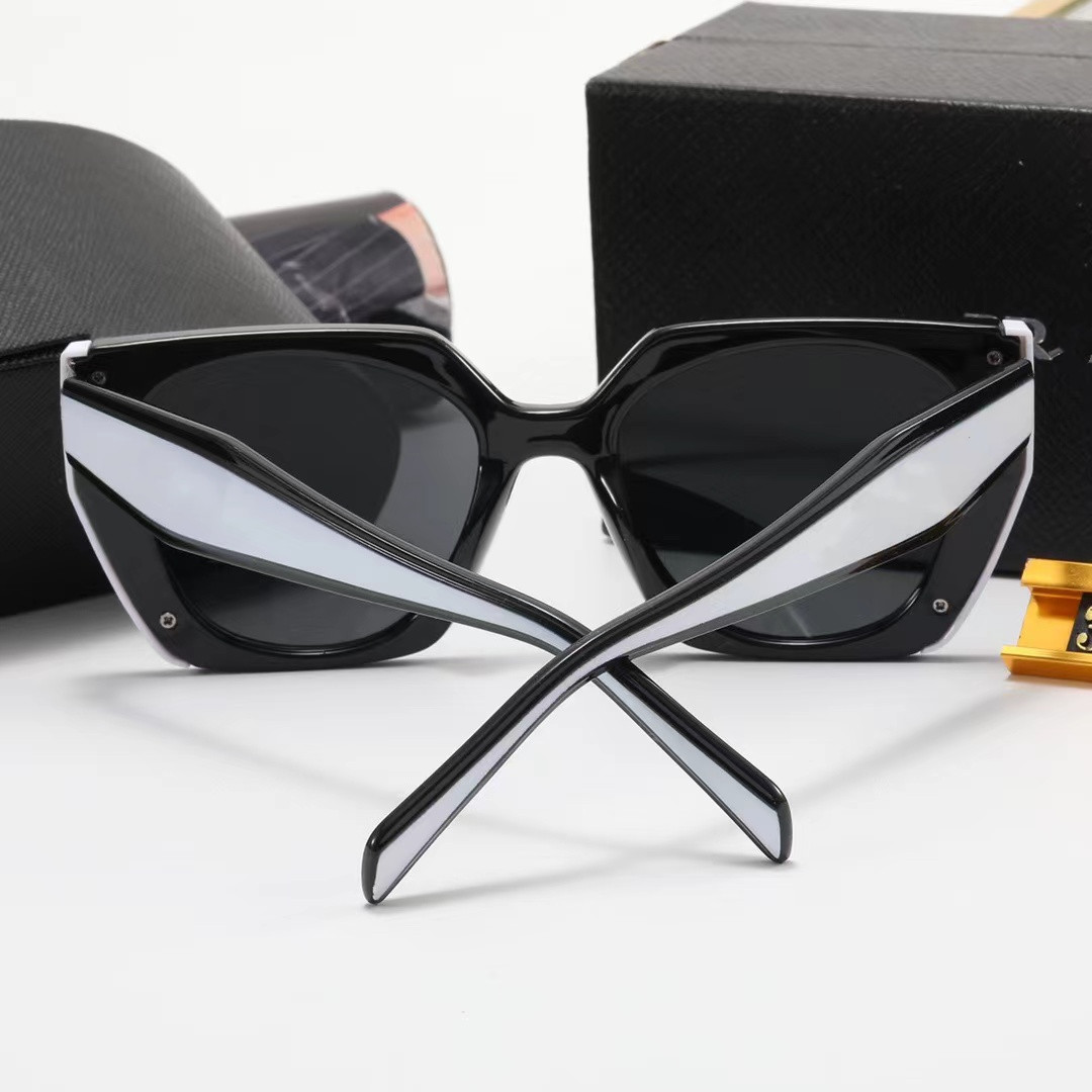 Women Black Sunglasses Brand Designer Cat Eye Female Gradient Points Sun Glasses Big Oculos feminino de sol UV400