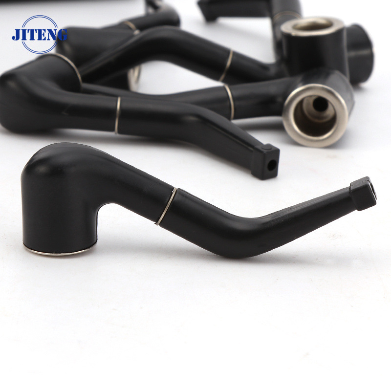 2023 Smoking Pipes Mini cigarette small pipe tobacco mouthpiece plastic black portable iron pot pipe men a mouthful of incense type pot smoking tools