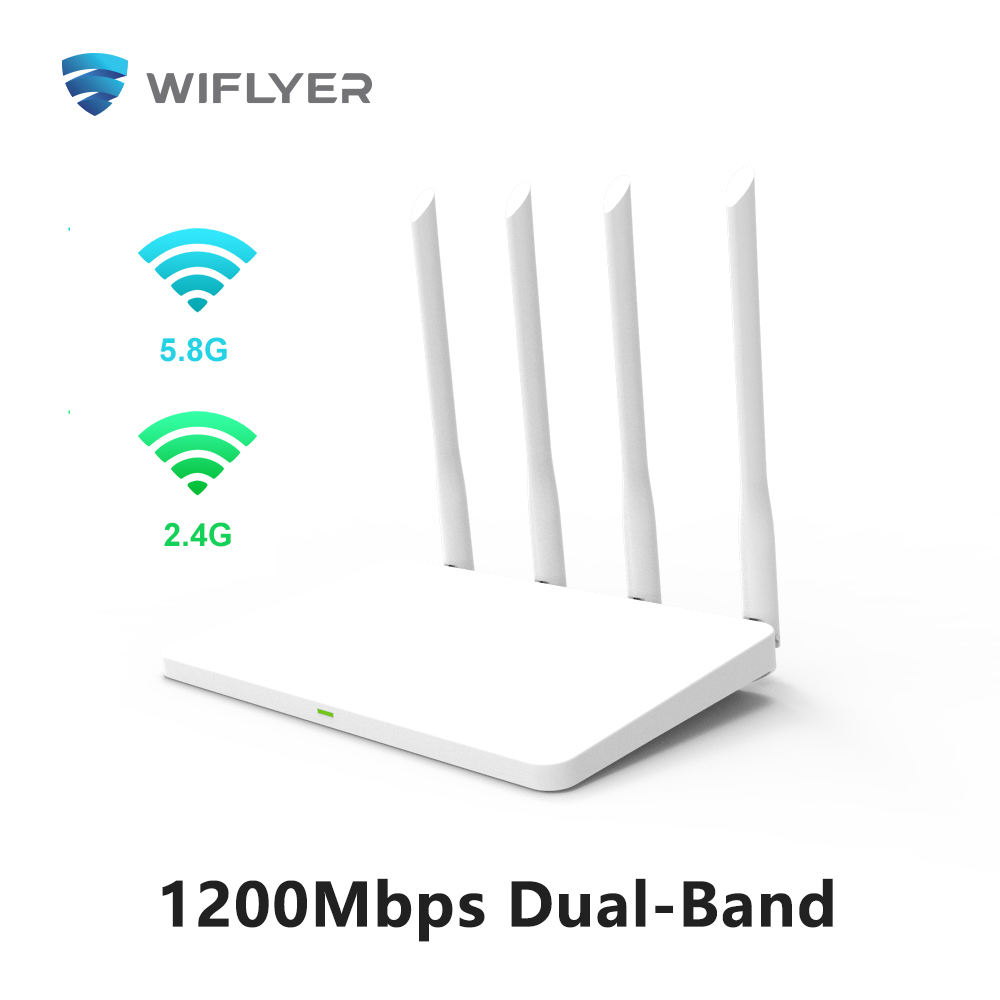 4G LTE Wireless Router 1200Mbps Gigabit Router WiFi Dual Band With SIM Card Slot WAN LAN Wifi Router 4G Hotspot 40 user