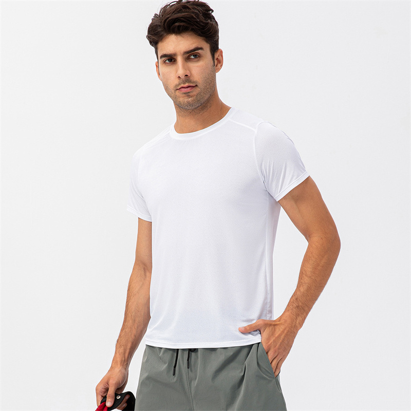 LL-21220 Yoga Outfit Men Thirts Therts Gym Gym Exercise Exext Wear Sportwear Trainer Runner Tops Outdoor Tops Short Sleeve Spreact