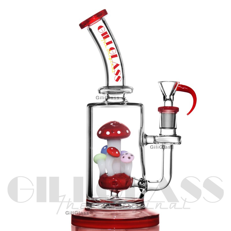 9,5 inch grappige bong perc glazen waterpijp dab rig heady glazen pijpen streepjes karakters in wax kwarts banger olielijsten roken bongs waterpijp