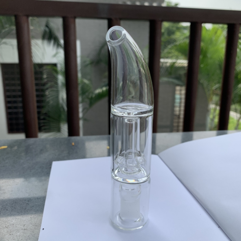 Glas-Wasserpfeife für Arizer Solo, Raucherzubehör, Glasrohrstiel mit 14-mm-Wassersprudler-Werkzeug, Hubble-Adapter