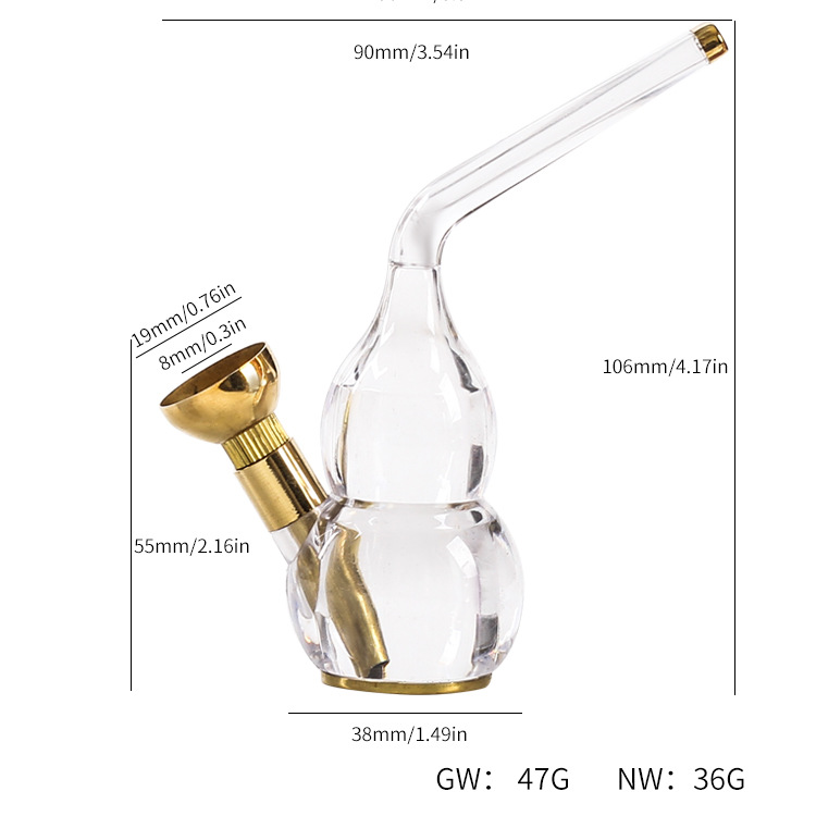 Smoking Pipe Transparent cut tobacco filter water tobacco bottle