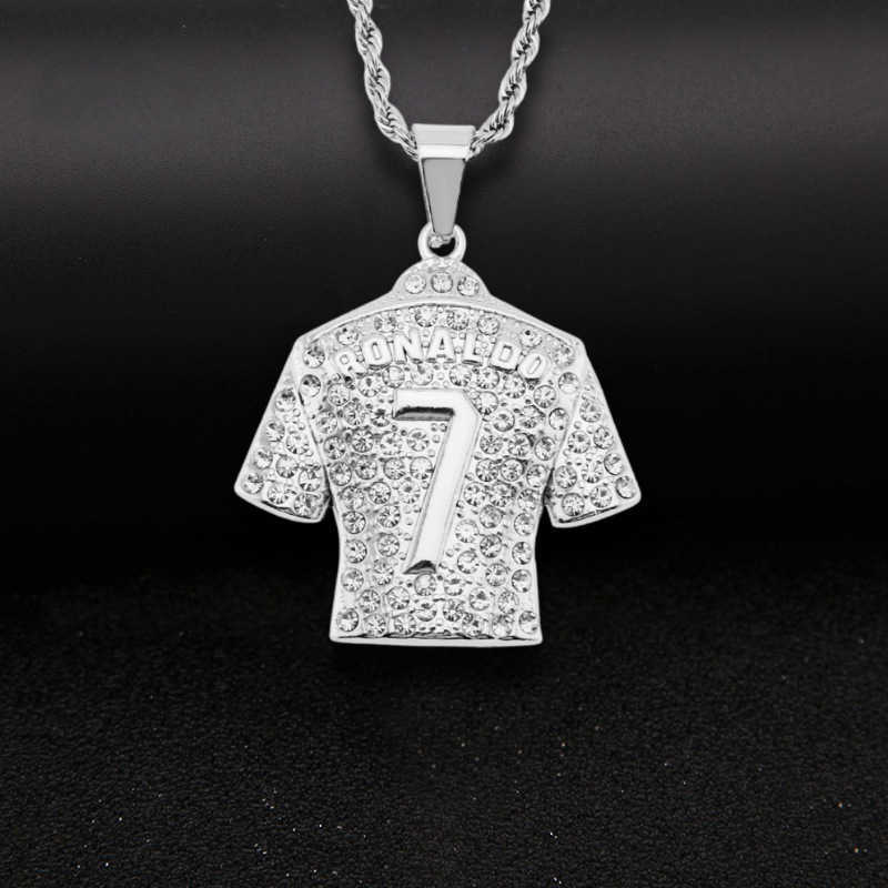 personalizzato di gioielli hip-hop versatili di tendenza con ciondolo in maglia 3D con diamante pieno, collana 3D uomo e donna