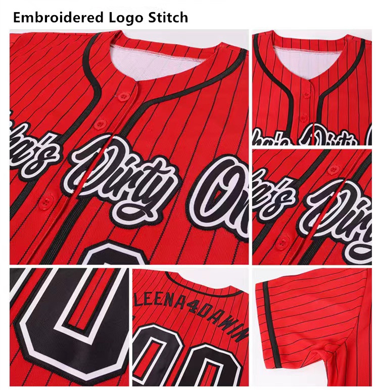 Customized Baseball Jersey Embroidered Logo Stitch Any Numbers Any Name Any Team Strip Retro Mens Womens Youth Jerseys Shirts S-3XL