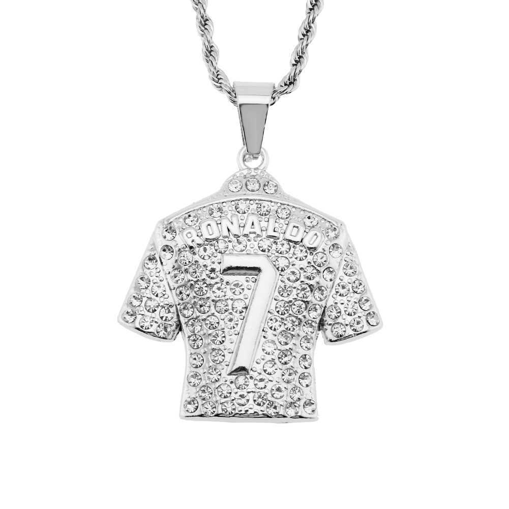 1 трендовый универсальный ювелирный комплект в стиле хип-хоп с полным бриллиантом размера 7, кулон из джерси, 3d мужское и женское ожерелье