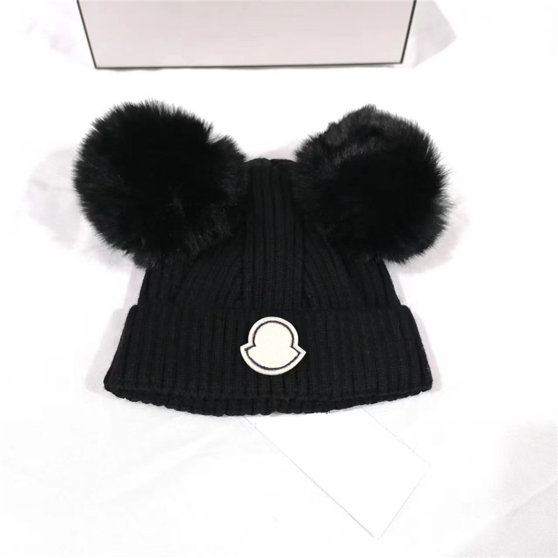 Baby Kids Designer Beanies Autumn Winter Children Warm Sticks Balls Top Decoration For Newborn Baby Beanies Woolen Unisex Hats 2-9T