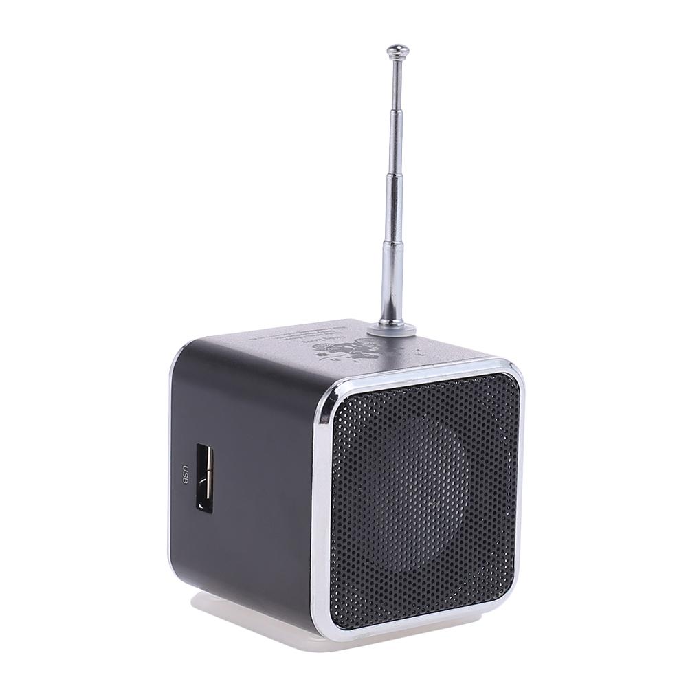 87.5-108MHz LED Display Screen Car Speakers 3W Mini Digital FM Radio Loudspeaker Support TF Card 3.5mm Jack USB2.0